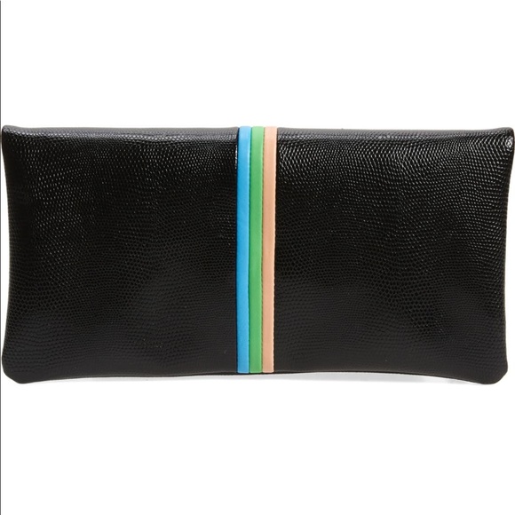 Clare V. Foldover Leather Clutch - Picture 3 of 9